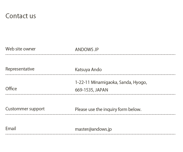 Contact ANDOWS